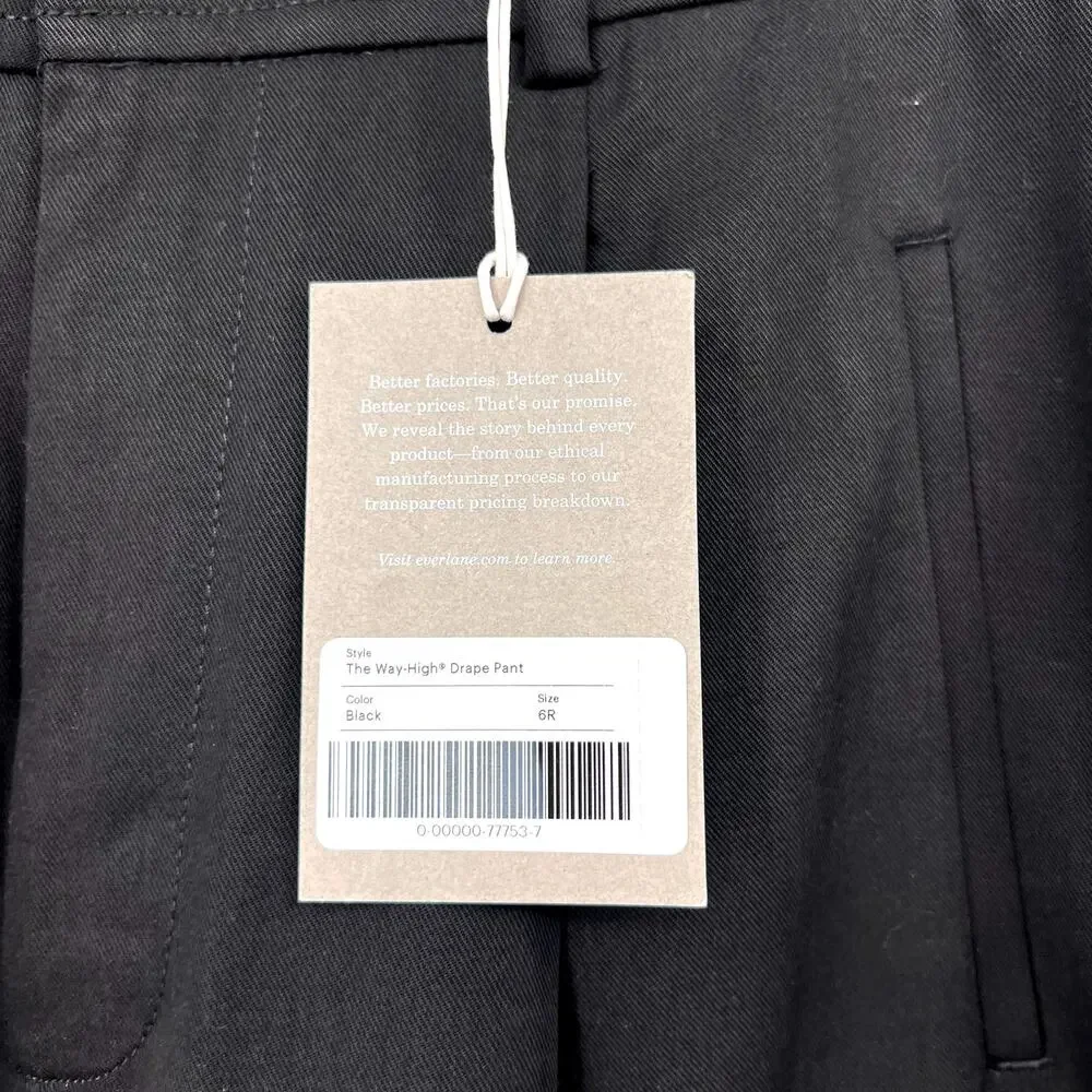 Everlane Womens The Way-High Drape Pants Size 6 Black 31
